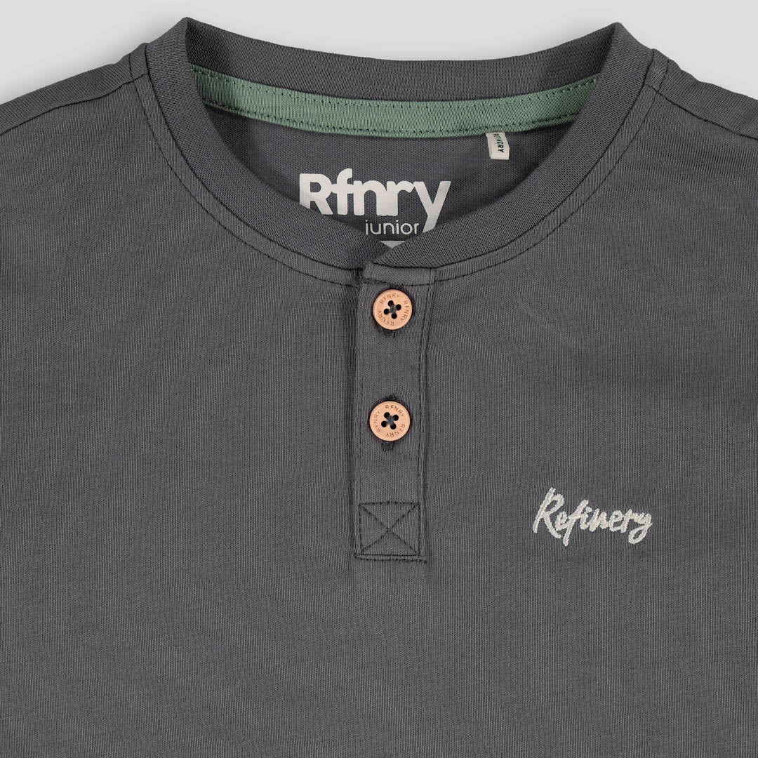 Boys Henley Tee Charcoal