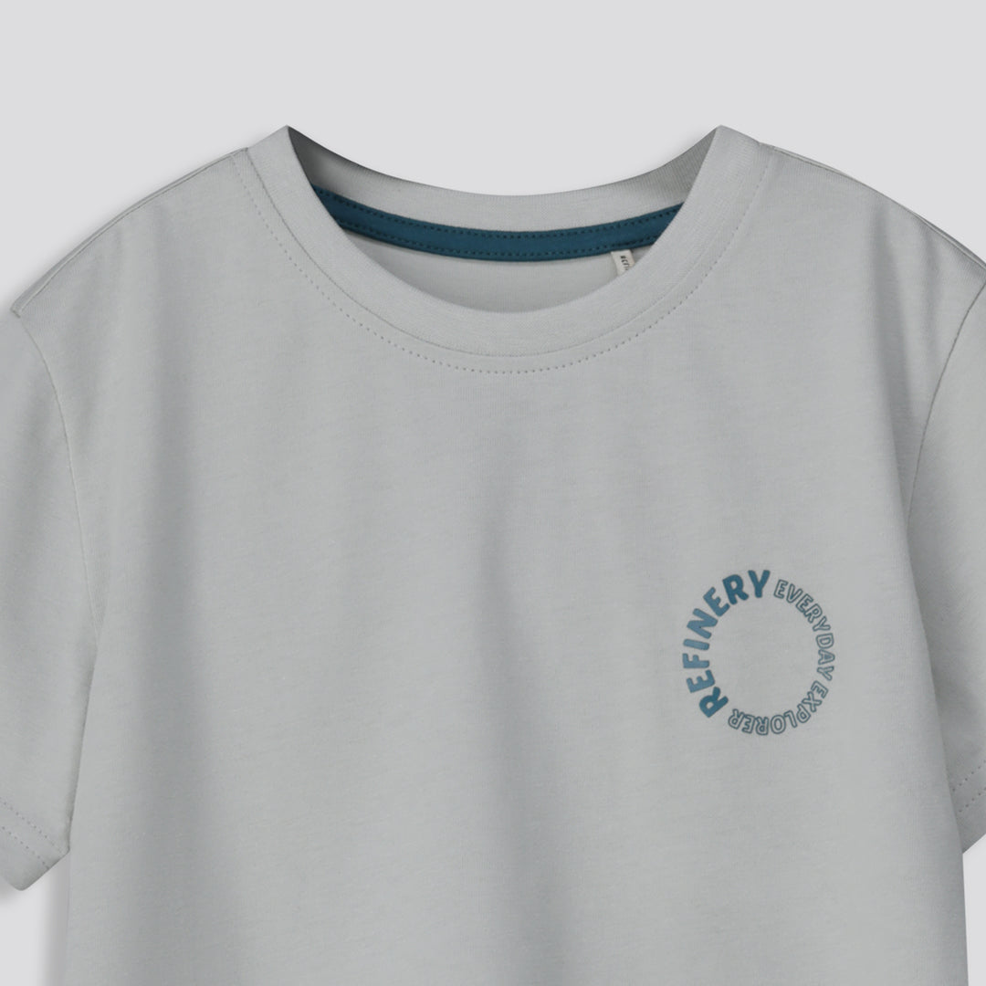 Boys Branded Tee Light Blue