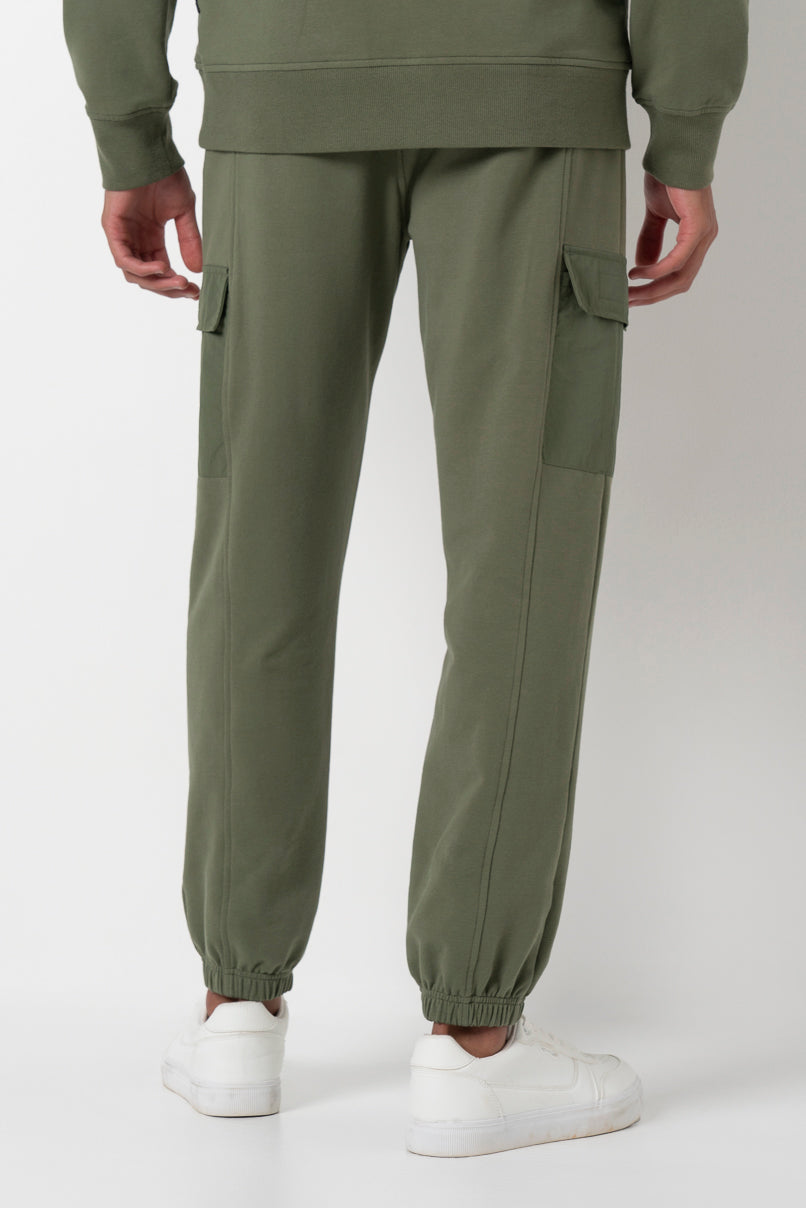 Cargo Pocket Track Pants Olive