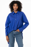 Drawstring Shirt Blue