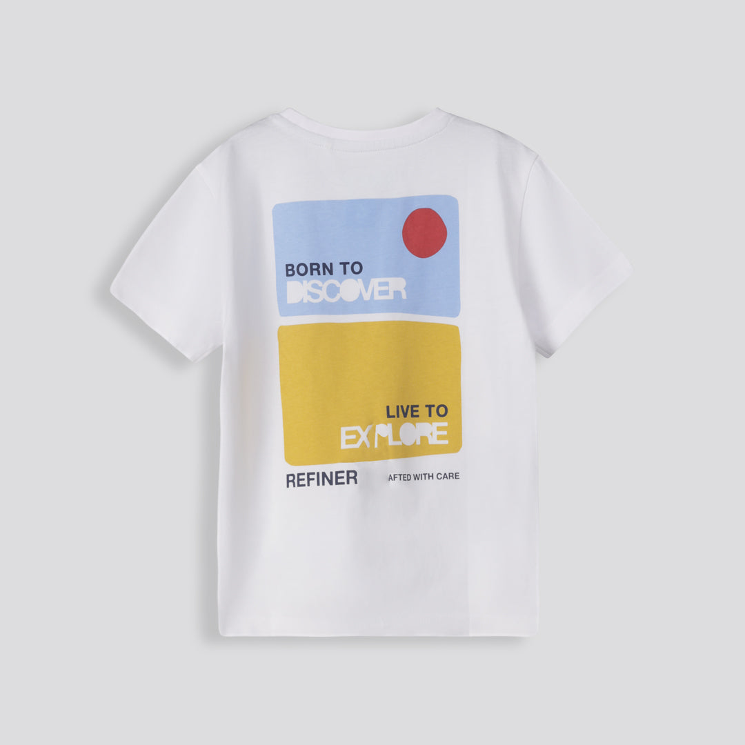Boys Graphic Tee Optic White