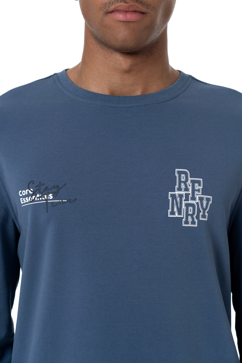 Statement Sweat Top Indigo