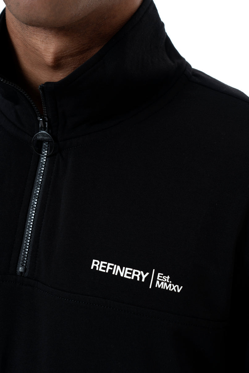 Quarter Zip Sweatshirt Black
