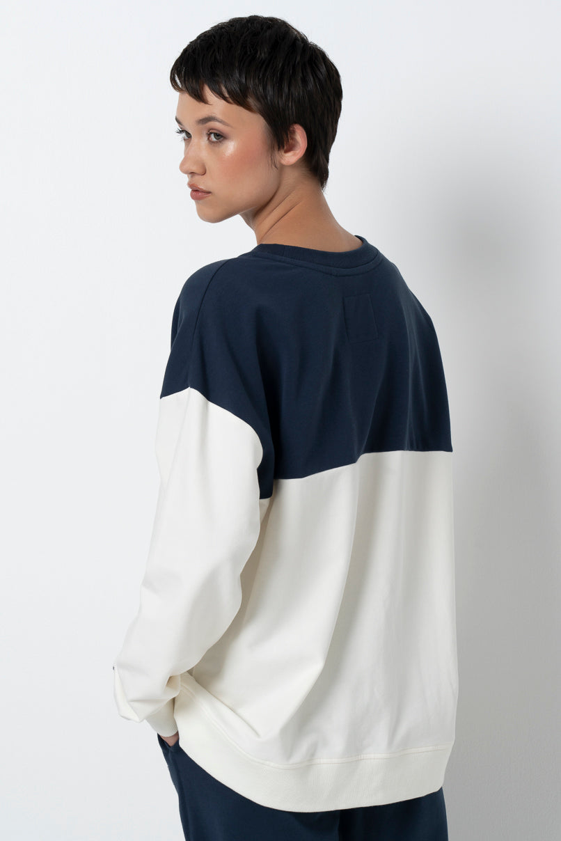 Colourblock Sweatshirt Milk