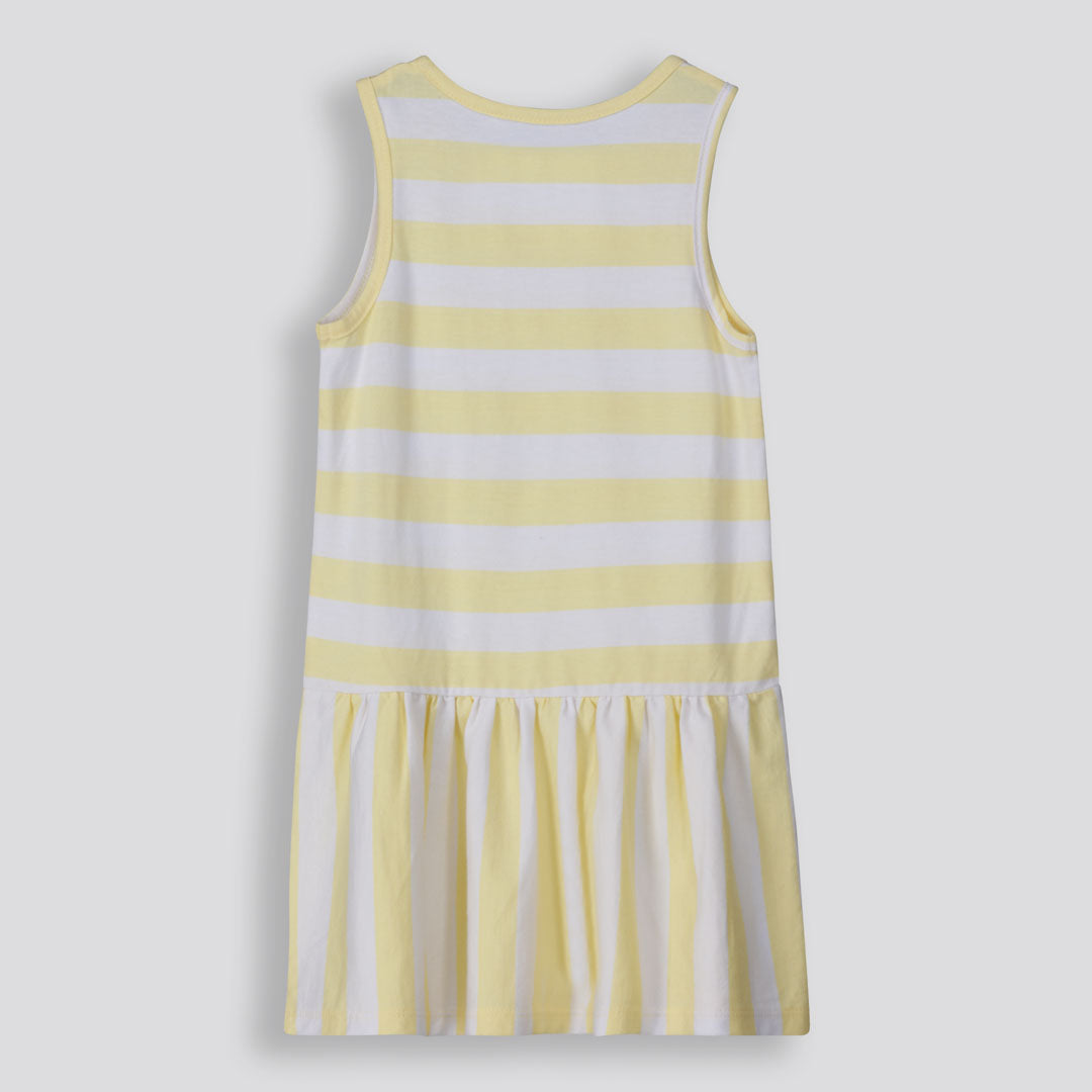 Girls Tank Dress Yellow