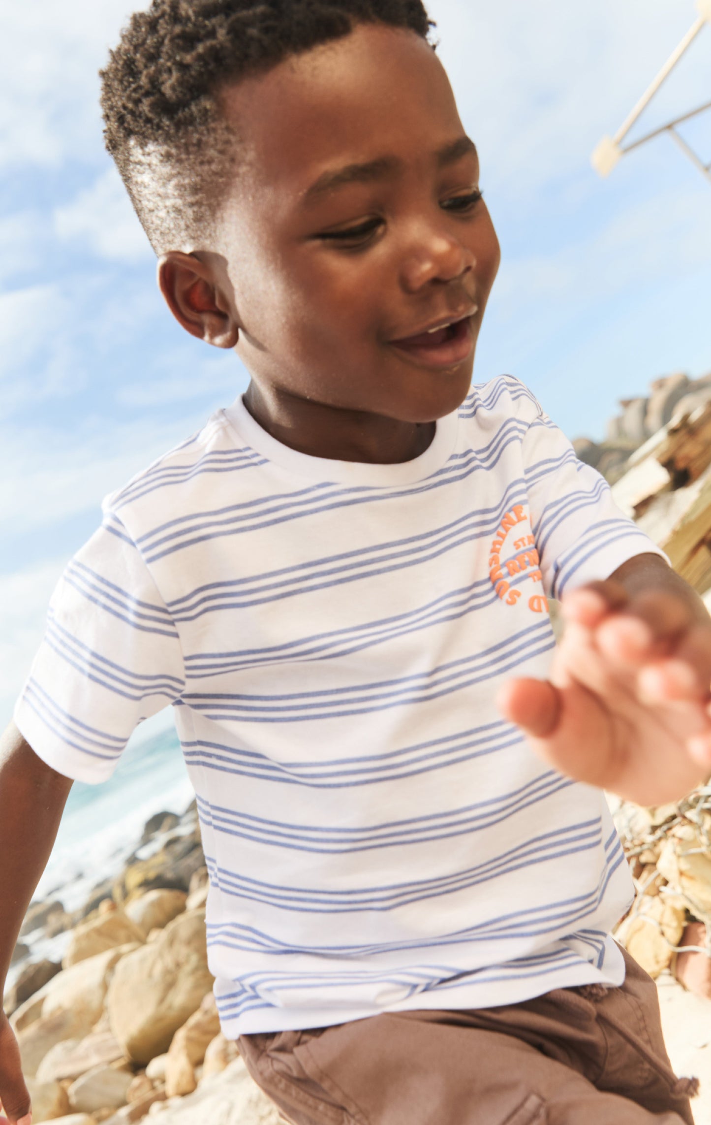 Boys Branded Tee Optic White