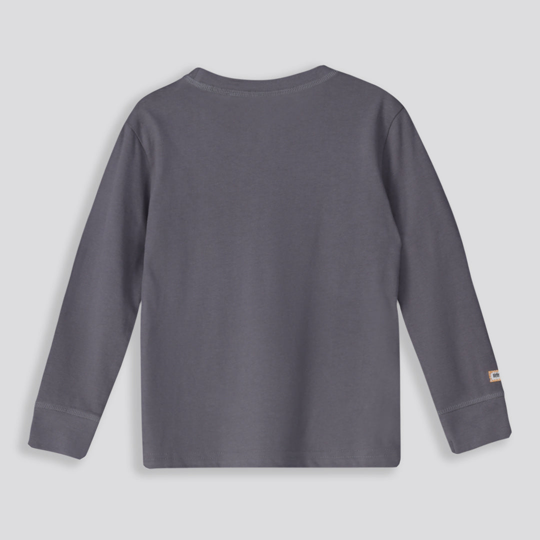 Boys Wander Club Long Sleeve Charcoal