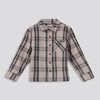Boys Check Shirt Taupe