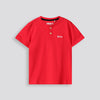 Boys Henley Tee Red