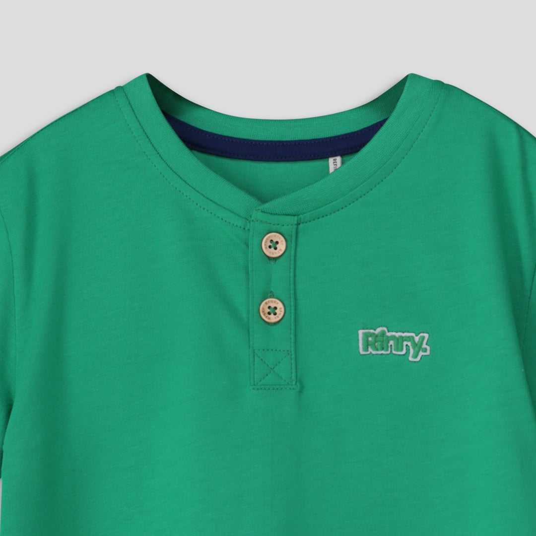 Boys Henley Tee Green