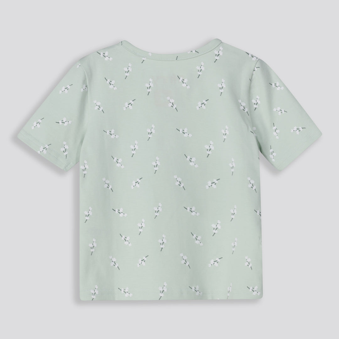 Girls Print Tee Green