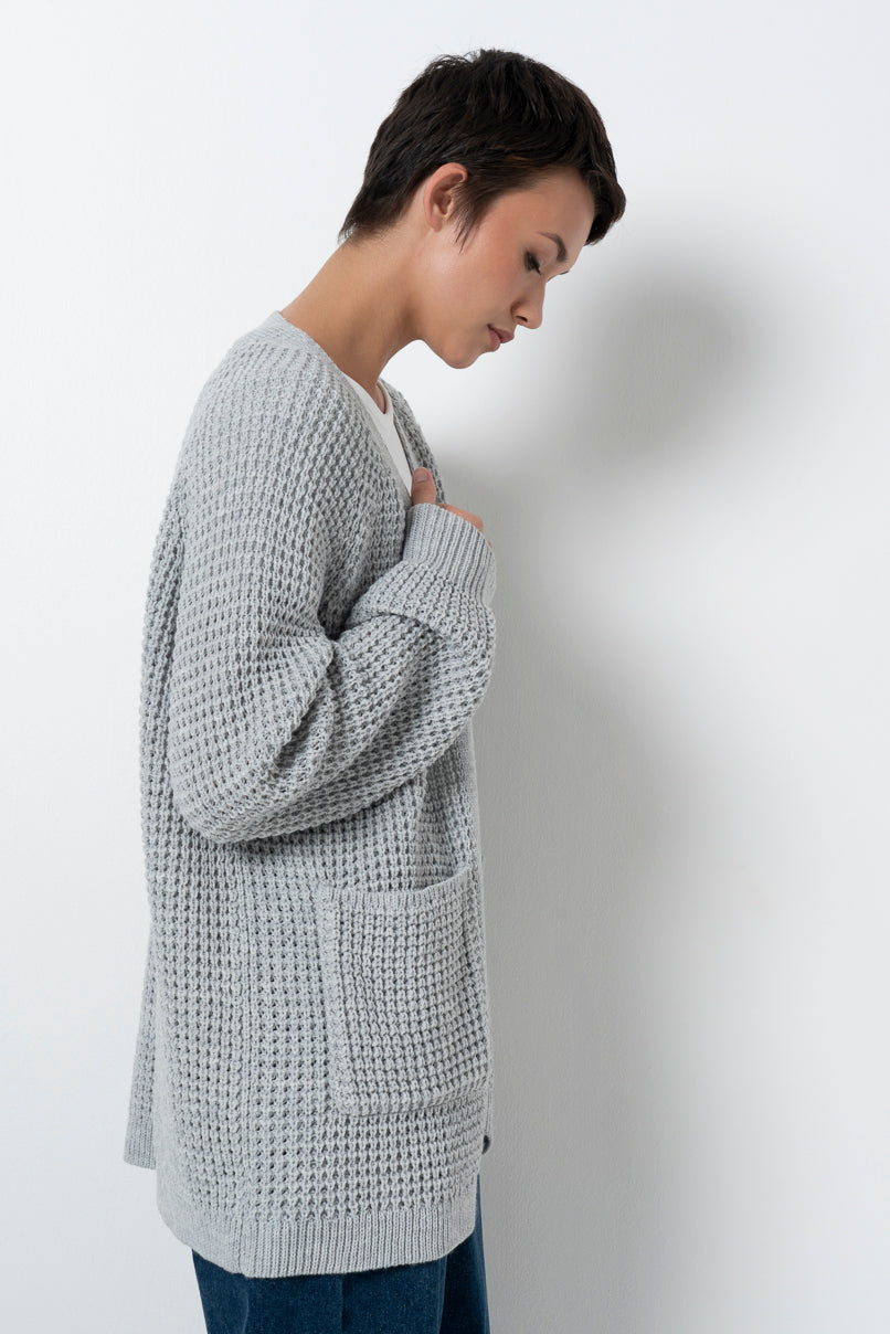 Waffle Cardigan Ice Mel