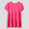 Girls Ribbed Short Dress Pink