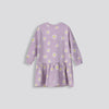 Girls Flower Sweat Dress Lilac