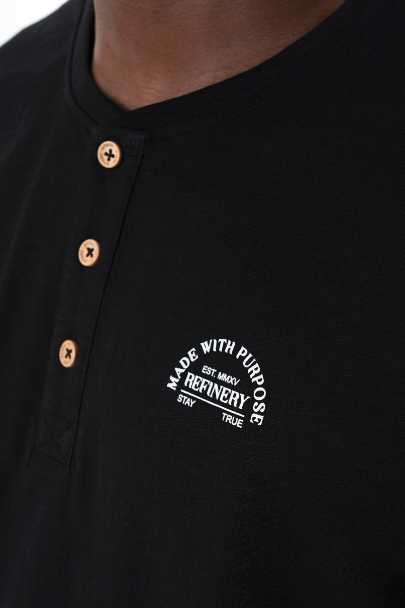 Henley T-Shirt Black