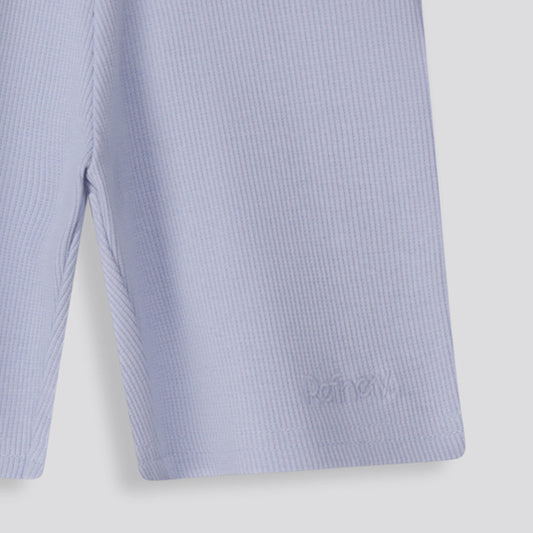 Girls Ribbed Biker Shorts Blue