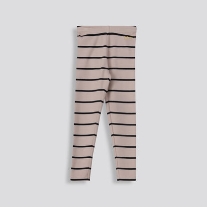 Girls Ribbed Leggings Stone