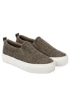 Tweed Slip-On Charcoal