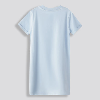 Girls T-Shirt Dress Aqua