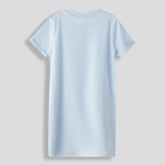 Girls T-Shirt Dress Aqua