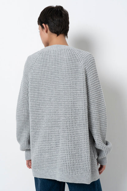 Waffle Cardigan Ice Mel