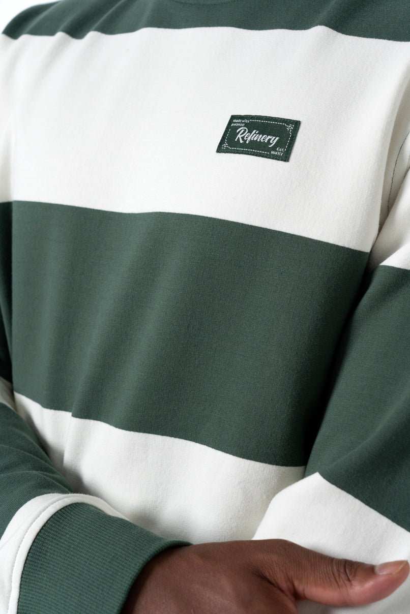 Striped Crewneck Sweater Fatigue