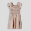 Girls Fit And Flare Dress Stone