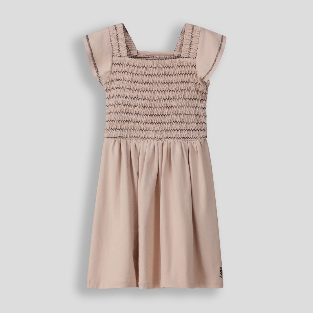Girls Fit And Flare Dress Stone