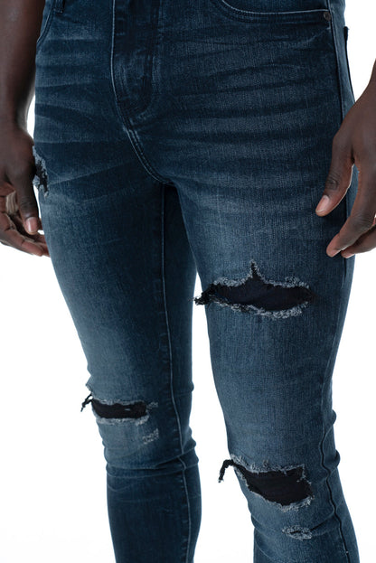 Rf10 Ripped Super Skinny Jeans Dark Wash