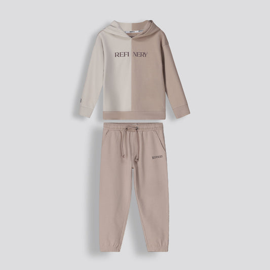 Kids Colorblock Hoodie Nude