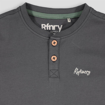 Boys Henley Tee Charcoal