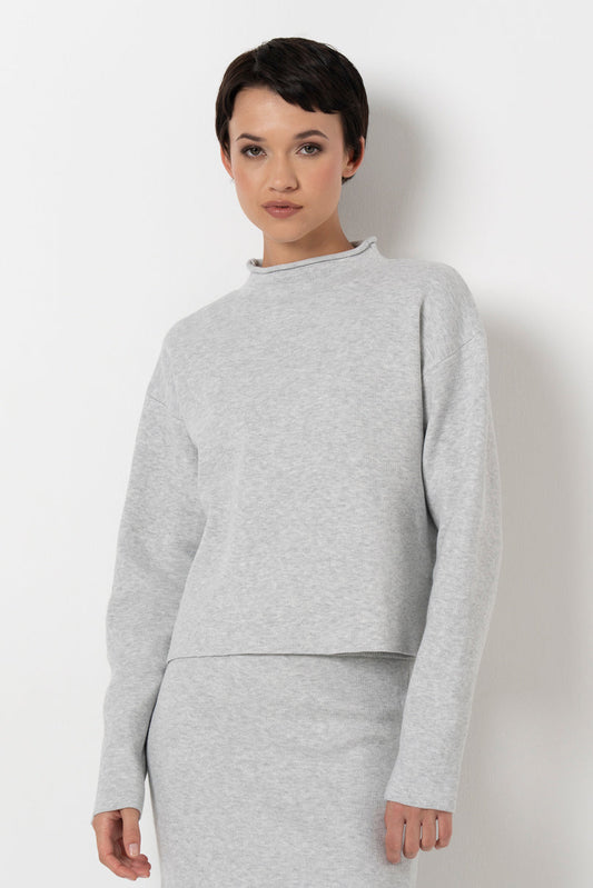 Hi-Neck Jumper Grey