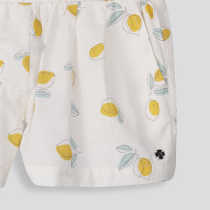Girls Pleated Shorts Milk