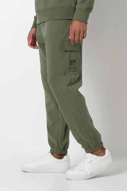 Cargo Pocket Track Pants Olive