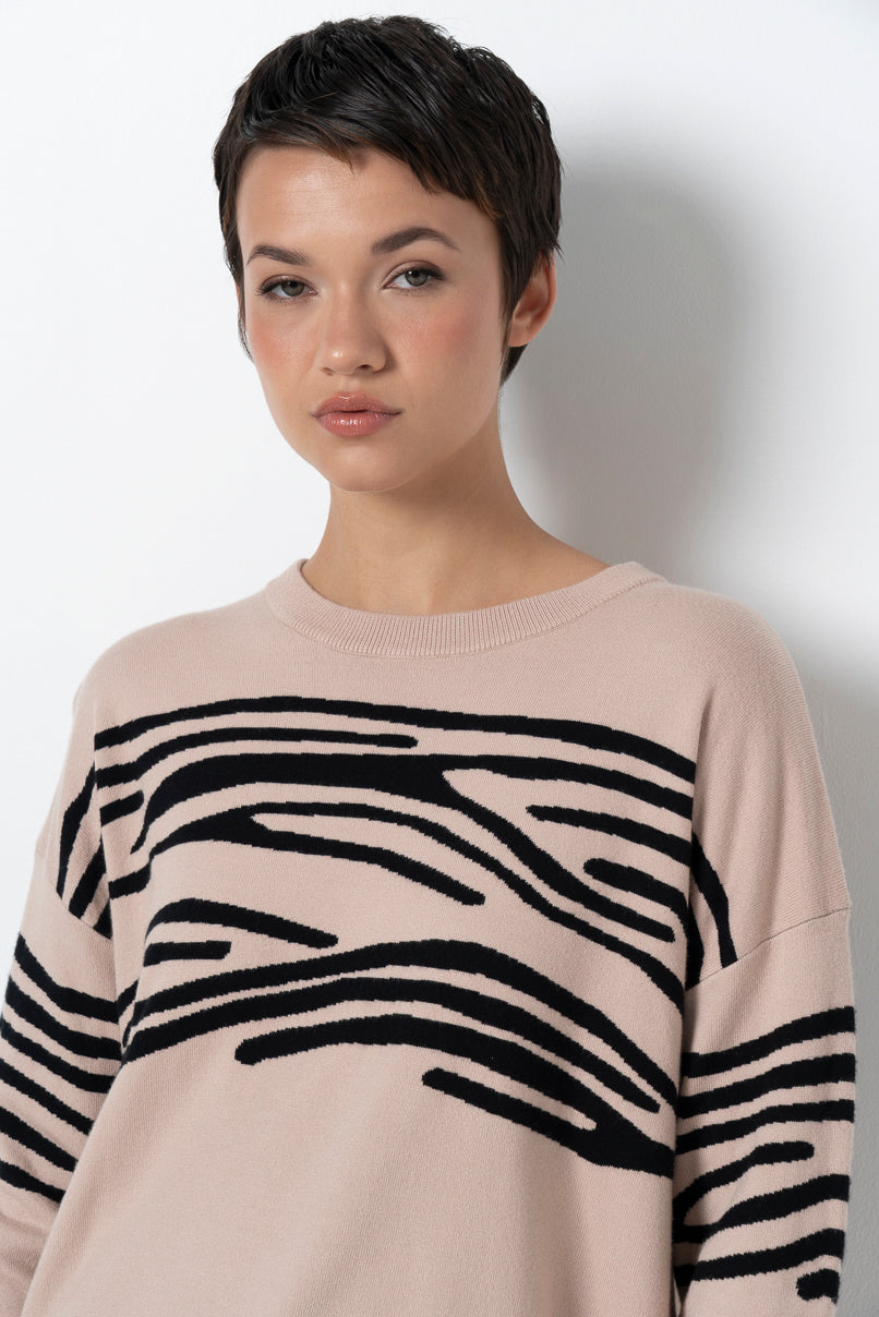 Jacquard Jumper Stone