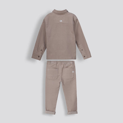 Boys Corduroy Shirt Taupe