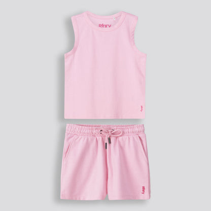 Girls Track Shorts Pink
