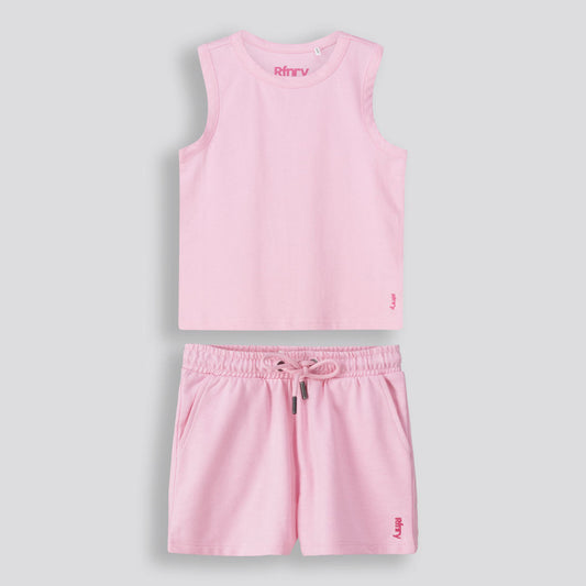 Girls Track Shorts Pink