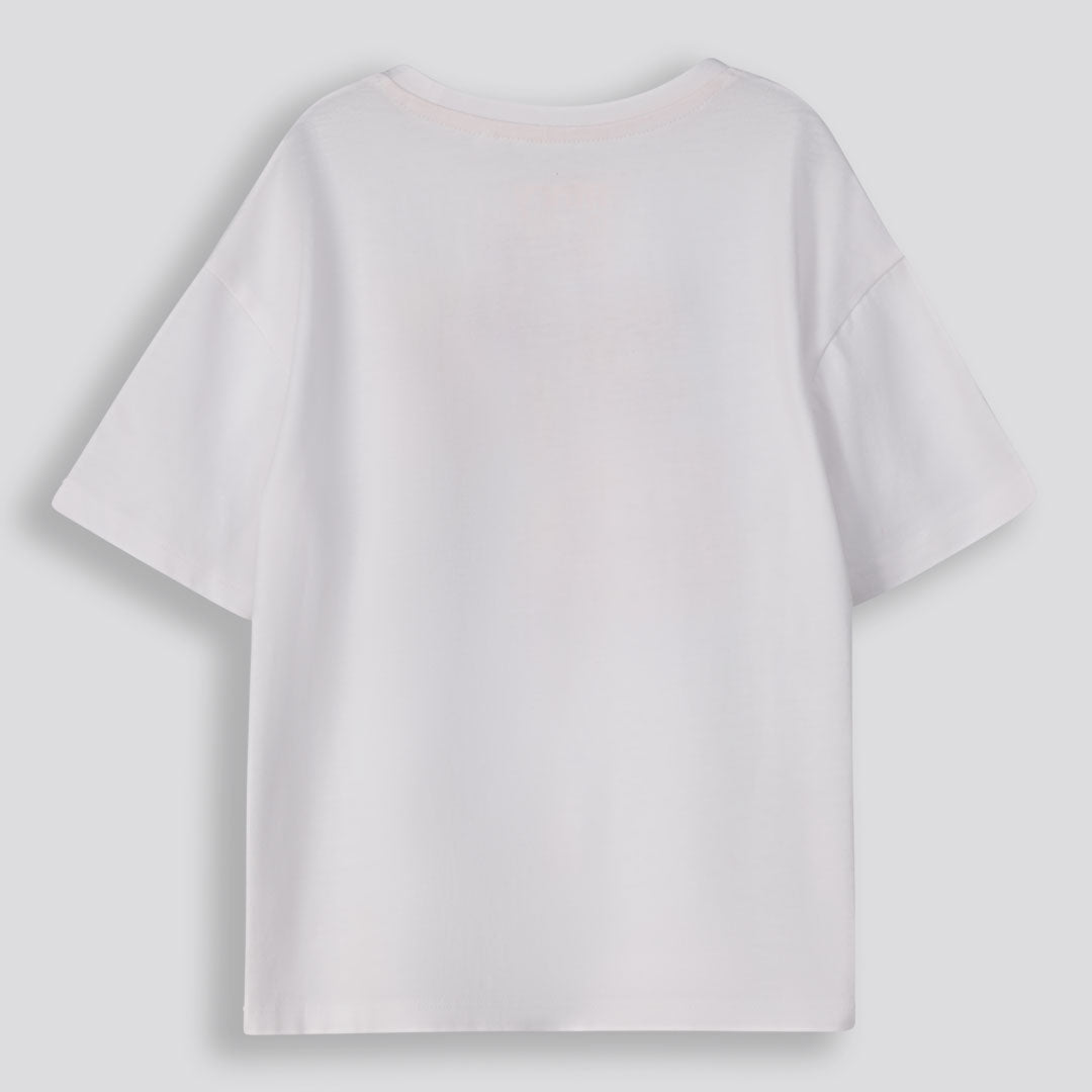 Girls Oversize Tee Optic White