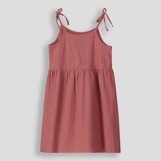 Girls Short Fit And Flare Dress Dirty Pink