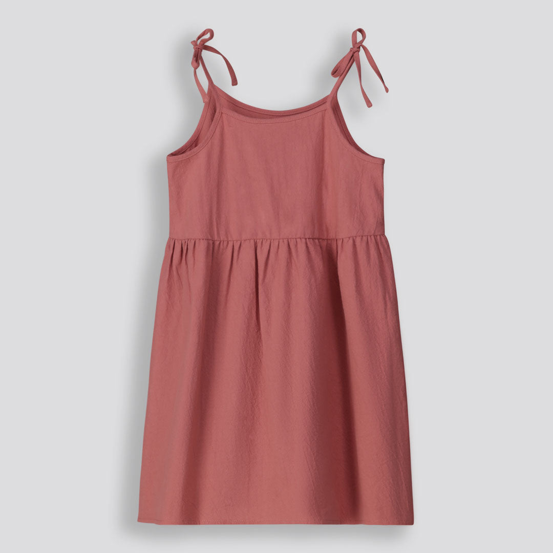 Girls Short Fit And Flare Dress Dirty Pink