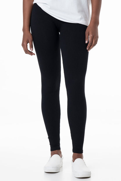 Ribbed Leggings Black