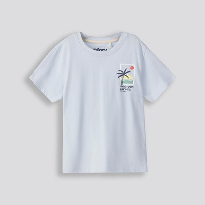 Boys Branded Tee Pale Blue
