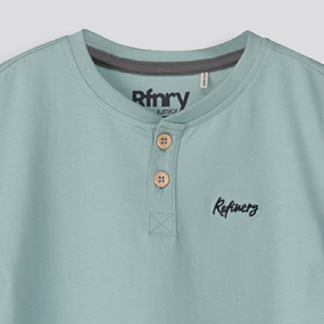 Boys Henley Tee Aqua