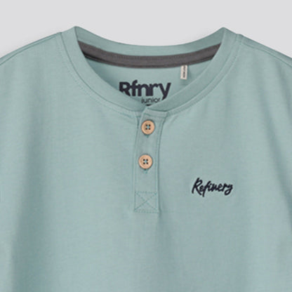 Boys Henley Tee Aqua
