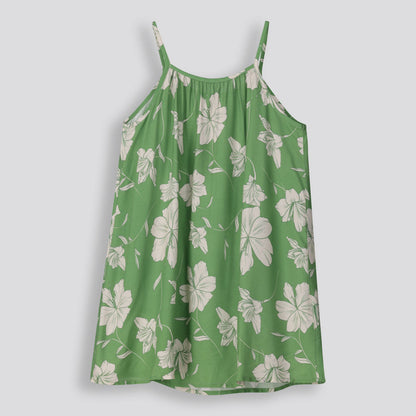 Girls Trapeze Dress Green