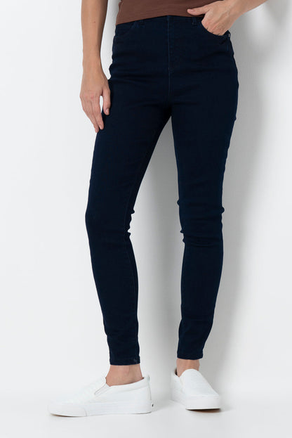 Rf09 Hi Waisted Skinny Jeans Dark Wash