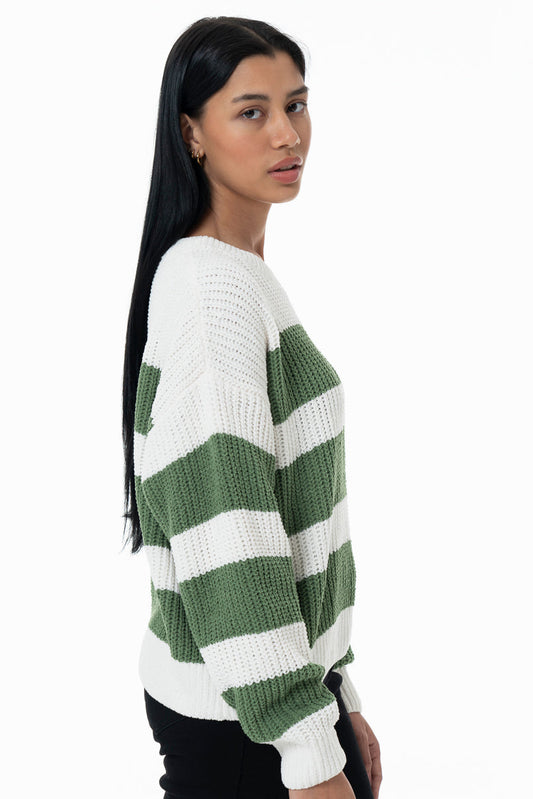 Striped Jumper Green