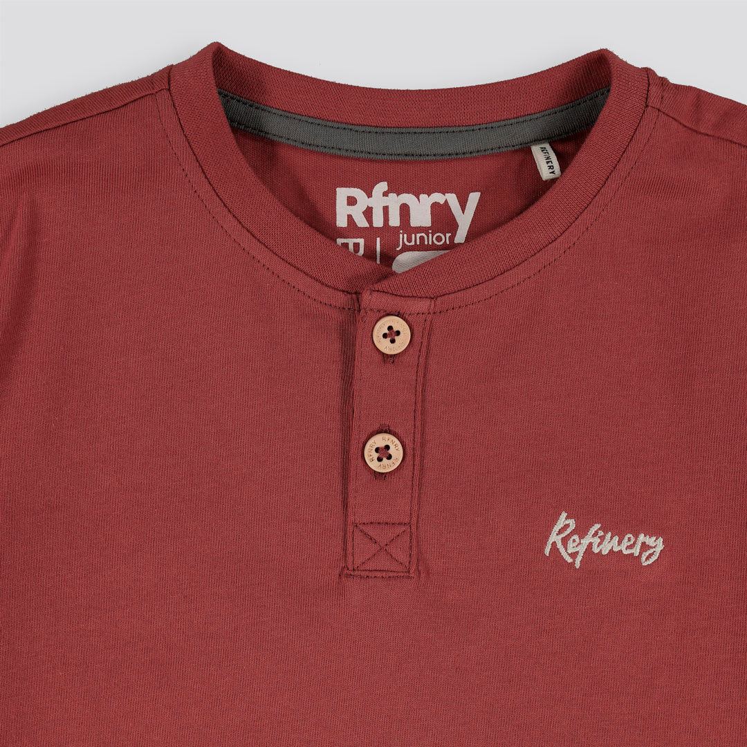 Boys Henley Tee Rust