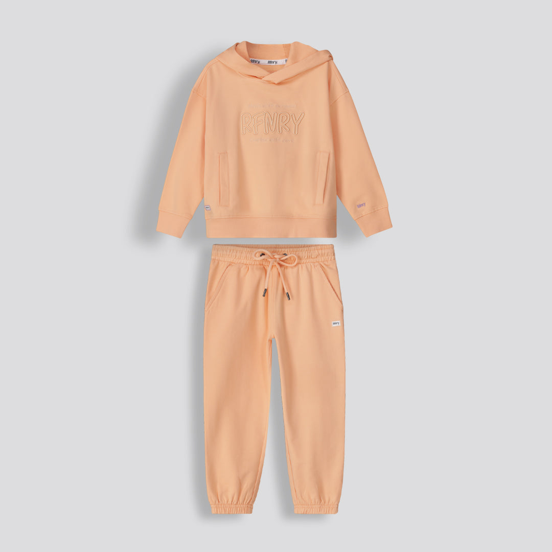 Girls Statement Hoodie Orange